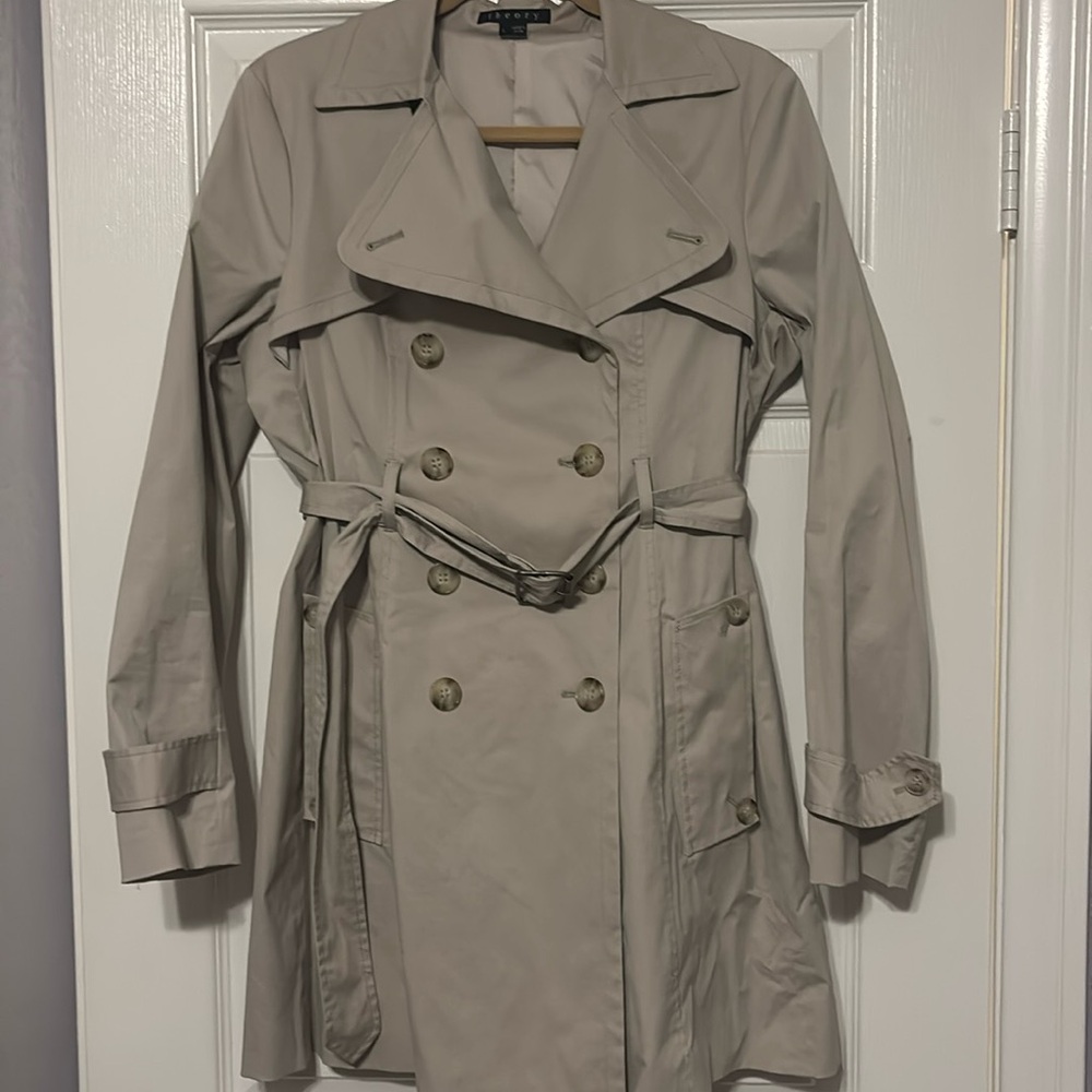 Beige Theory trench coat jacket size large